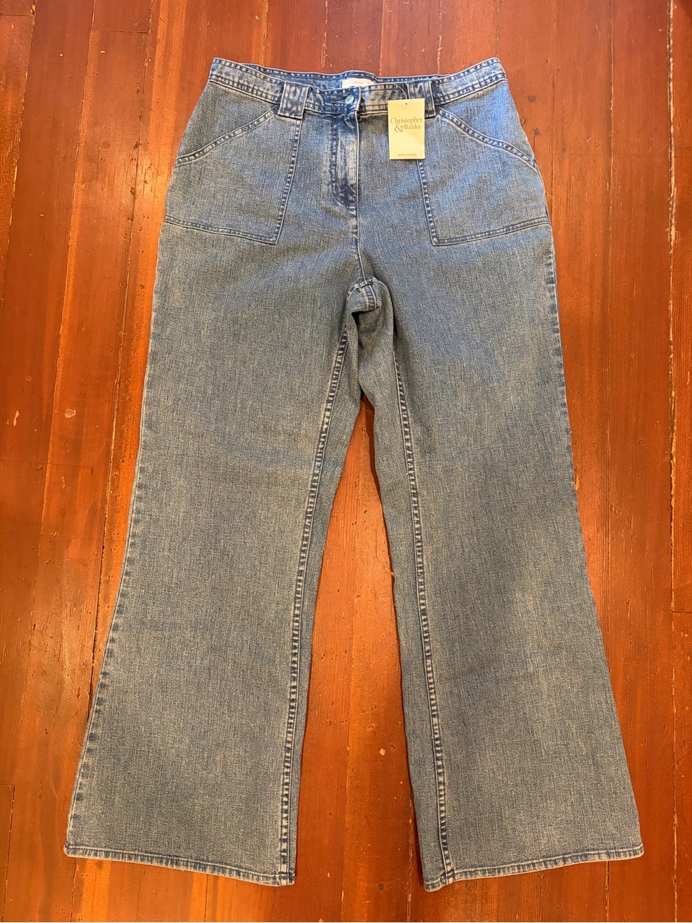 Christopher & Banks Blue Wide-Leg Jeans